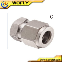 Compression hydraulic Cap pu metric tube fittings